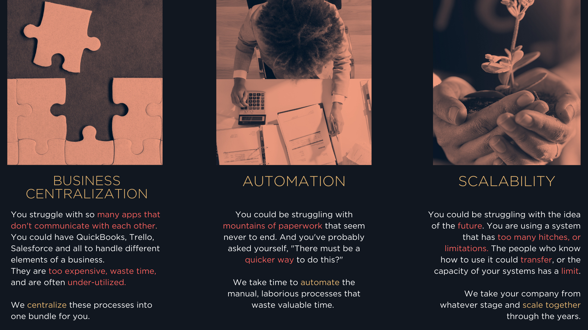 Image showing the different advantages of deploying ERP Solutions