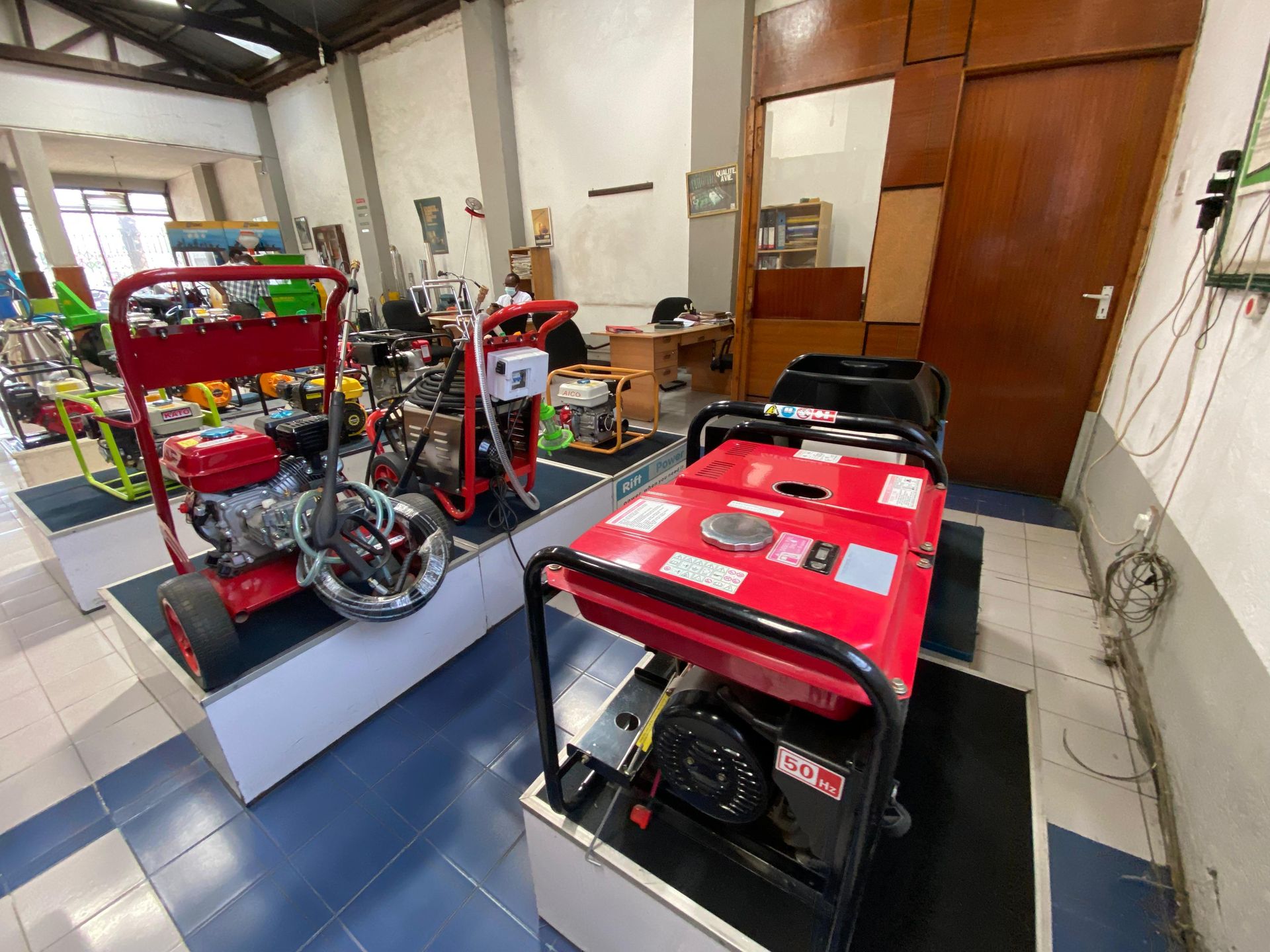 Generator inside Rift Valley Machinery offices in Nakuru Kenya