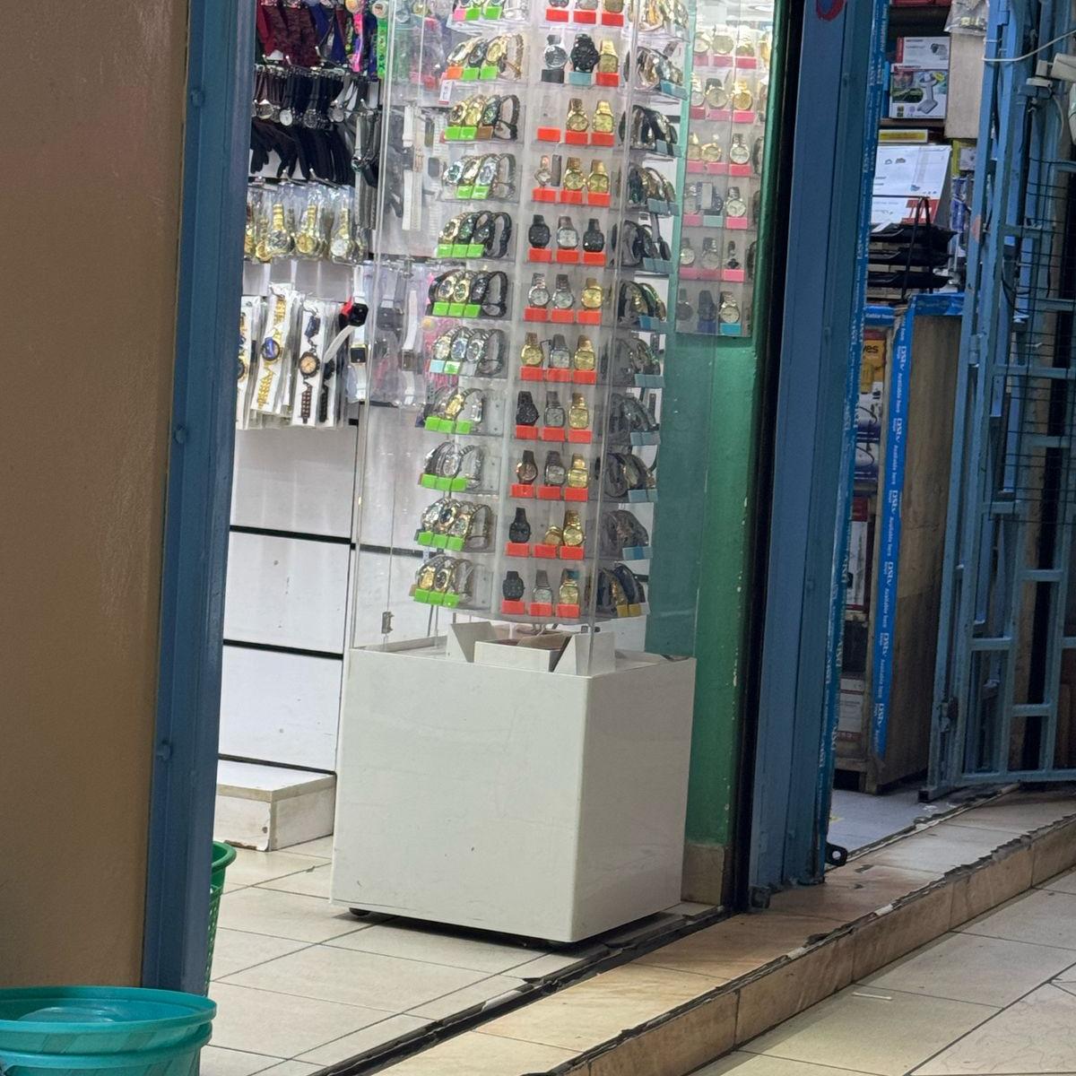 A sample of a watch store in downtown Nairobi